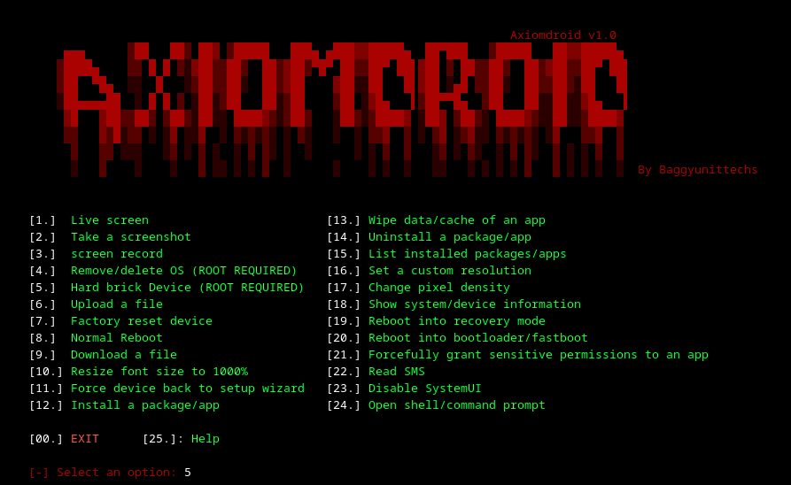Screenshot of Axiomdroid